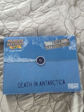 Murder Mystery Party "Death in Antarctica" Case Files - Blue Game Box